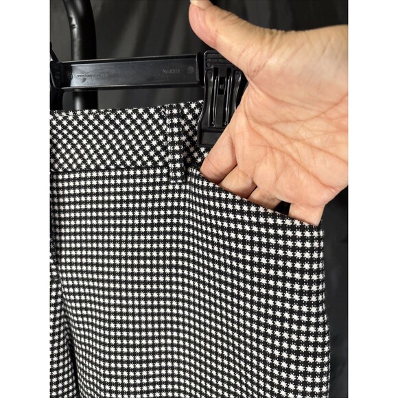 Express Women’s 2R Editor Black & White Twill Straight Ankle Dress Pants - - Picture 5 of 11